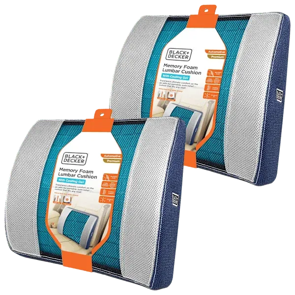 BLACK+DECKER Gel Lumbar Cushions 2-Pack