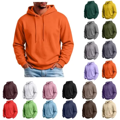 Men Pullover Long Sleeve Athletic Sweatshirt