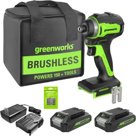 Greenworks 24V Brushless Cordless Impact Driver Kit
