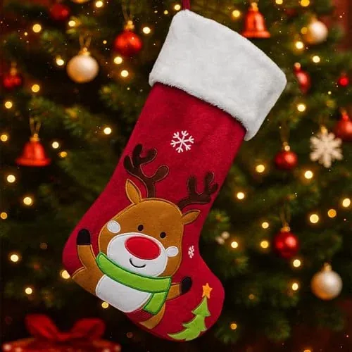 Christmas Stockings Animal 20" Velvet 3D