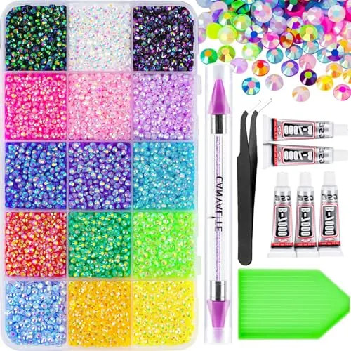 Resin Jelly Rhinestones for Bedazzling 18000Pcs 3mm