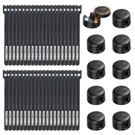 50-Piece Rocoren Cable Management Kit