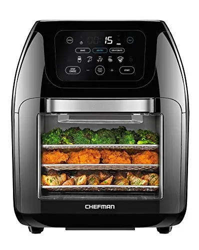 CHEFMAN 10 QT Multifunctional Digital Air Fryer+ Rotisserie, Dehydrator