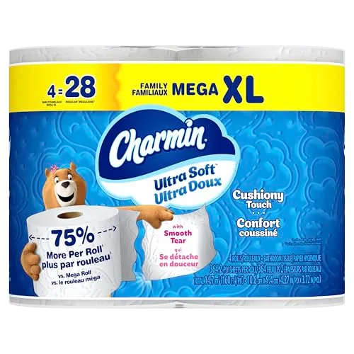 Charmin Ultra Soft Toilet Paper 12-Count Family Mega XL Rolls