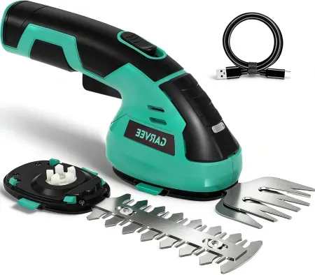 Garvee 2-in-1 Cordless 7.2V Hedge Trimmer & Grass Shears