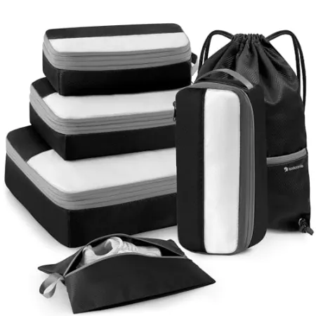 Set-of-6 Kookoomia Compression Packing Cubes