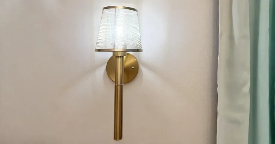 Battery-Operated Wall Sconces 2-Pack in Gold