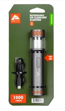 Ozark Trail Rechargeable Waterproof 1000-Lumen LED Pocket Flashlight/Lantern