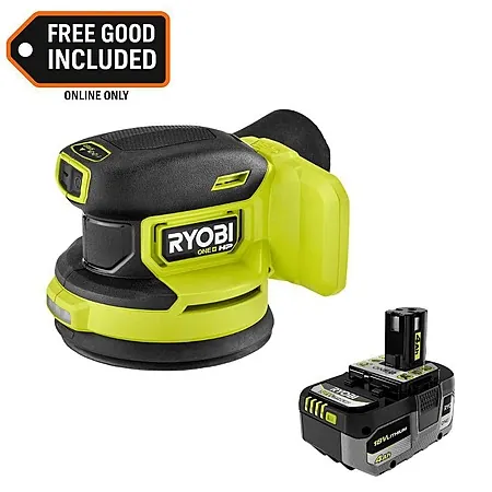 Ryobi ONE+ HP 18V Brushless Cordless 5" Random Orbit Sander w/ 4Ah Battery