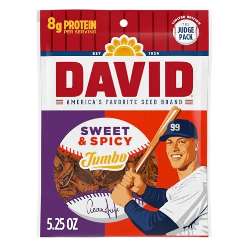 DAVID Judge Pack Jumbo Sunflower Seeds Sweet & Spicy 5.25-Oz