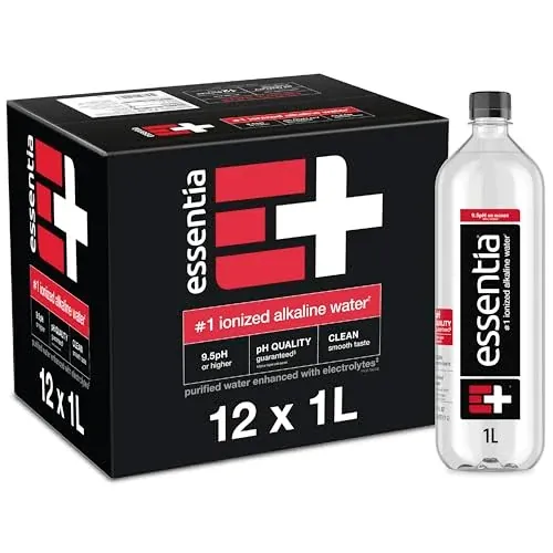 Essentia Ionized Alkaline Water, 9.5+ pH, 12 x 1L