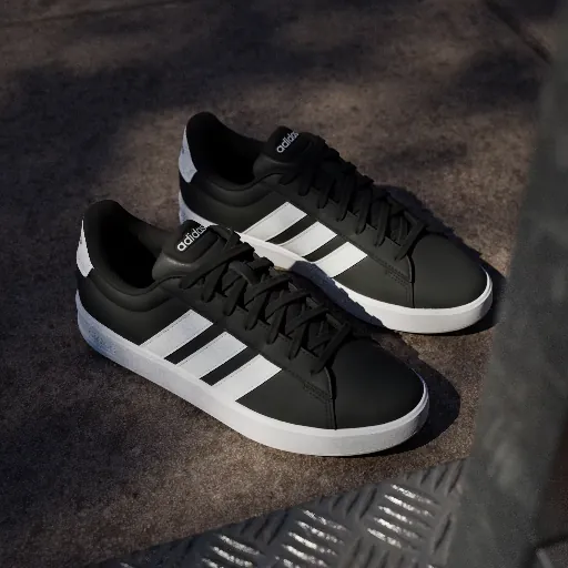 Adidas Men's Grand Court 3.0 Shoes (Core Black / Cloud White / Cloud White)