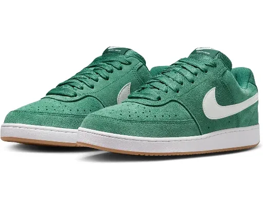 Nike Men's Court Vision Low Flyease V2 Shoes Evergreen Aura/White/Gum Med Brown