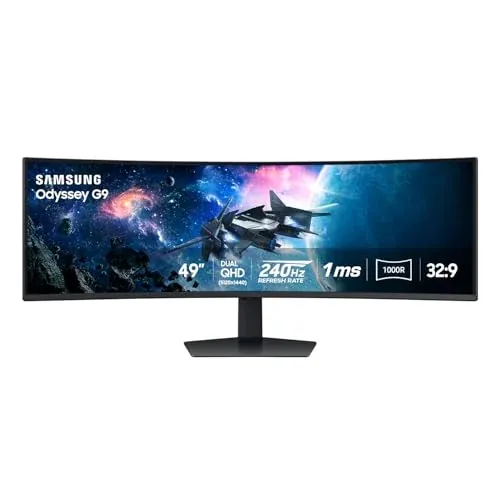 Samsung 49" Odyssey G9 Series DQHD 1000R Curved Gaming Monitor