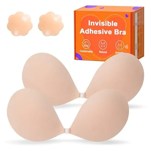 Adhesive Backless Push-Up Bra 2-Pack