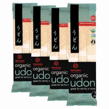 4-Pack 9.5oz Hakubaku Organic Udon Wheat Noodle