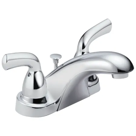 Delta Foundations 4" Centerset Double Handle Bathroom Faucet (Chrome)