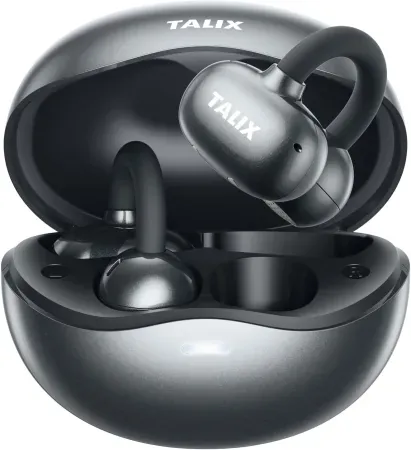 TALIX X6 Open Ear Clip-On Bluetooth 5.4 Earbuds w/ 26H Playtime