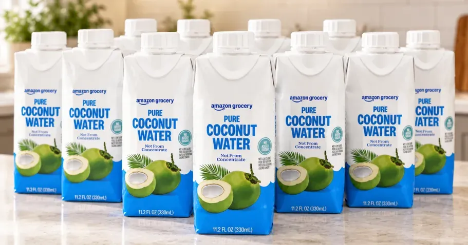 Amazon Grocery Pure Coconut Water 24-Pack