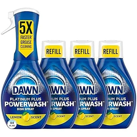 4-Pk 16-Oz Dawn Platinum Powerwash Dish Spray Starter Kit (Lemon Scent)