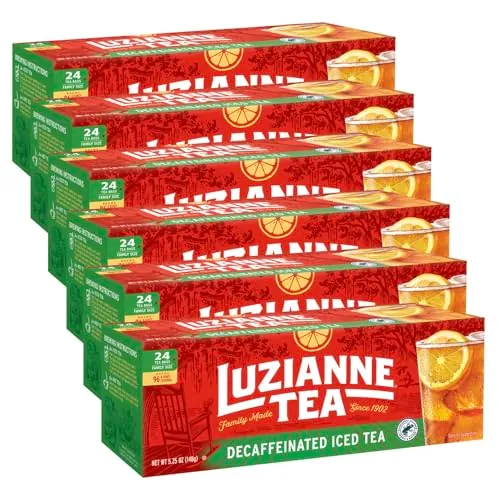 Luzianne Decaffeinated Iced Tea Bags 6-Pack 24-Count