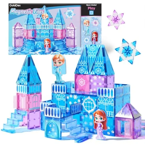 GobiDex Princess Castle Magnetic Building Blocks w/ 2 Dolls
