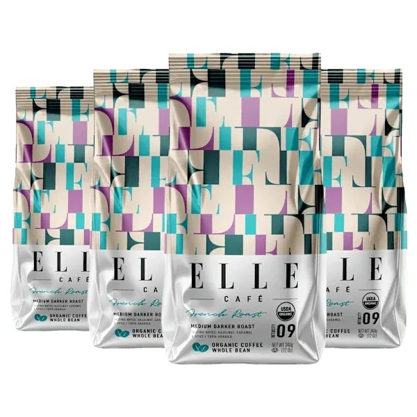 ELLE Café Whole Bean Coffee 4-Pack 12oz. Bags
