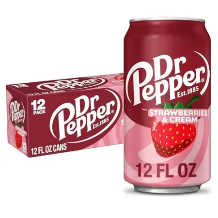 36-Count 12oz Dr Pepper Soda (Strawberries and Cream)