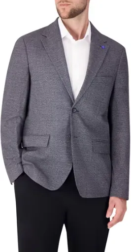 Report Collection Men's Single Breast Full Lined Flat Pocket Woven Jacket