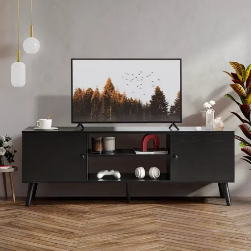 GIANNA Mid-Century Modern Wooden TV Stand for 55-60" TVs