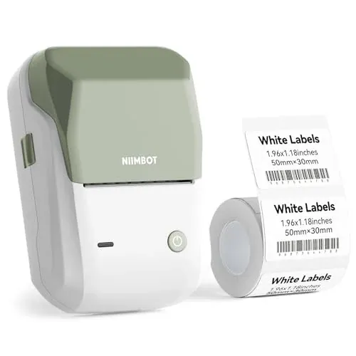 B1 Label Maker Green White/Silver Gray