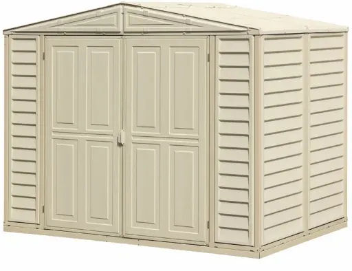 8' x 5.5' DuraMate Double Door Metal Reinforced Plastic Vinyl Storage Shed