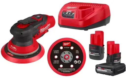 Milwaukee M12 FUEL 6 in. Random Orbital Sander Kit (3/16 in)