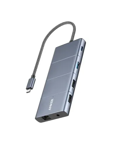 Anker USB-C Hub 11-in-1 Docking Station Dual Monitor with 4K HDMI and DP