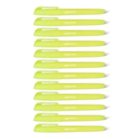 12-Pack Amazon Basics Chisel Tip Highlighters