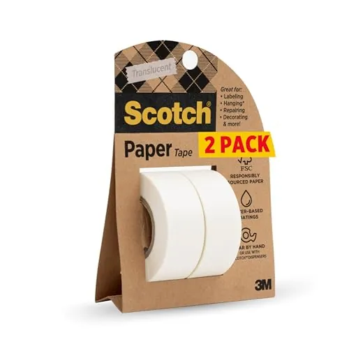 Scotch Paper Tape 3/4 in x 600 in 2 Rolls