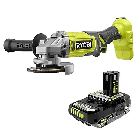 RYOBI ONE+ 18V Cordless 4-1/2" Angle Grinder w/ 2Ah HP Battery