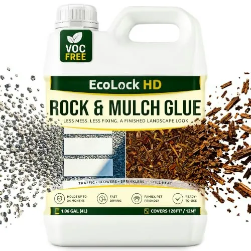 EcoLock Rock & Mulch Glue for Landscaping 1-Gallon
