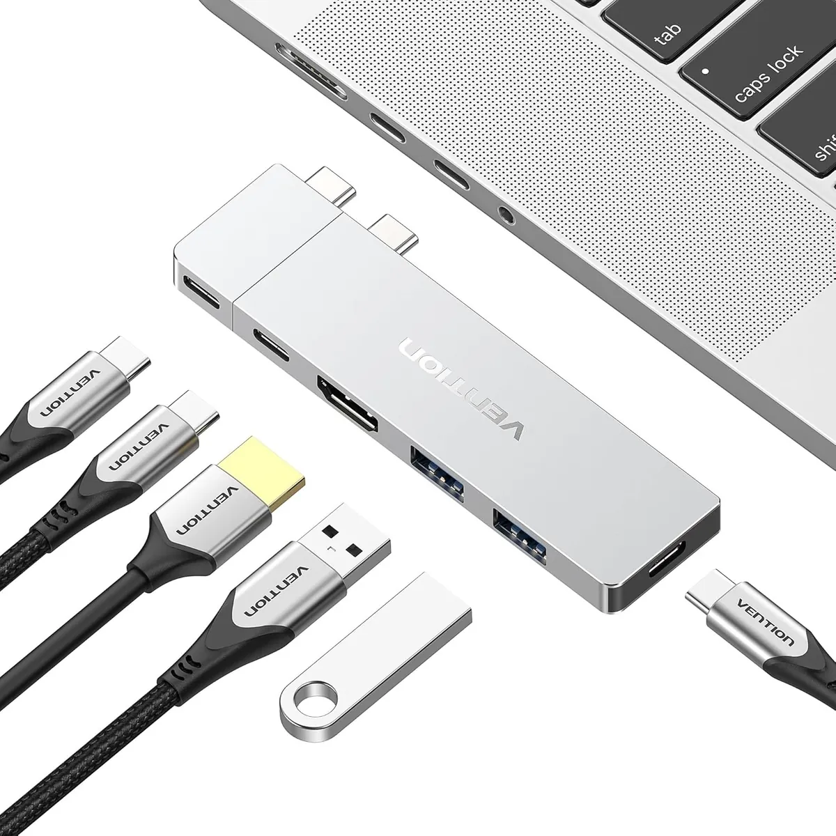 Vention 6-in-2 USB-C Hub for MacBook Neo Air Pro