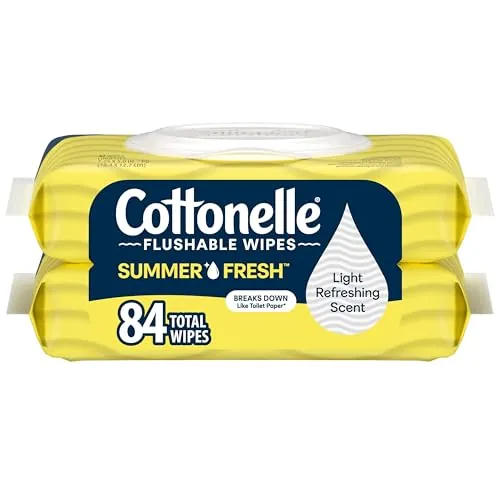 Cottonelle Summer Fresh Scented Flushable Wipes 2-Pack 42-Count