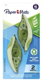 2-Pack Paper Mate Liquid Paper DryLine Grip Correction Tape