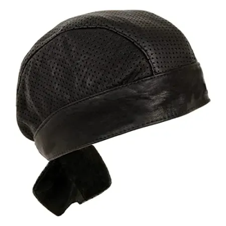 Milwaukee Leather Unisex Leather Motorcycle Skull Cap