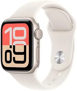 40mm Apple Watch SE 3 GPS Smartwatch (S/M, Starlight Aluminum Case/Sport Band)