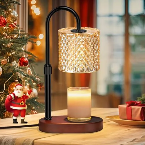 seenlast Electric Candle Lamp Warmer with Timer Dimmer Adjustable Height