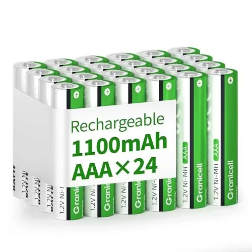 Granicell NiMH Rechargeable AAA Batteries 1.2V (24-Pack)