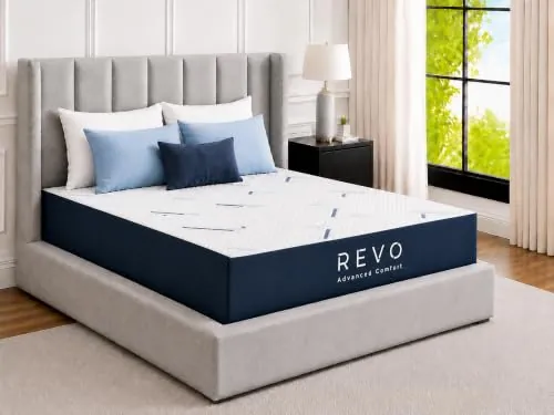 REVO 12 Inch Gel Memory Foam Mattress King Medium