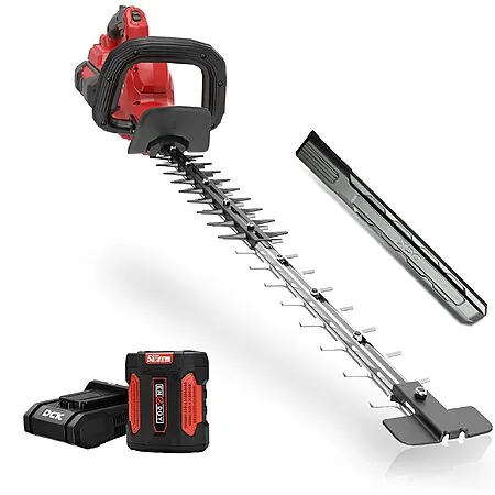 DCK 58V 26" Cordless Brushless Hedge Trimmer w/ 2.5Ah Battery & 5A Charger