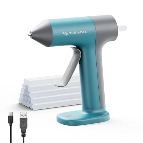 Tilswall Cordless Hot Glue Gun with 20 Glue Sticks