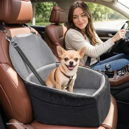NUPIDA Dog Booster Car Seat with Backrest