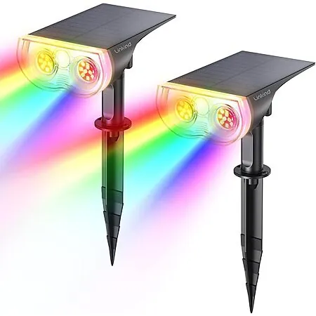 2-Ct Linkind Starray RGB Solar LED Landscape Spotlights